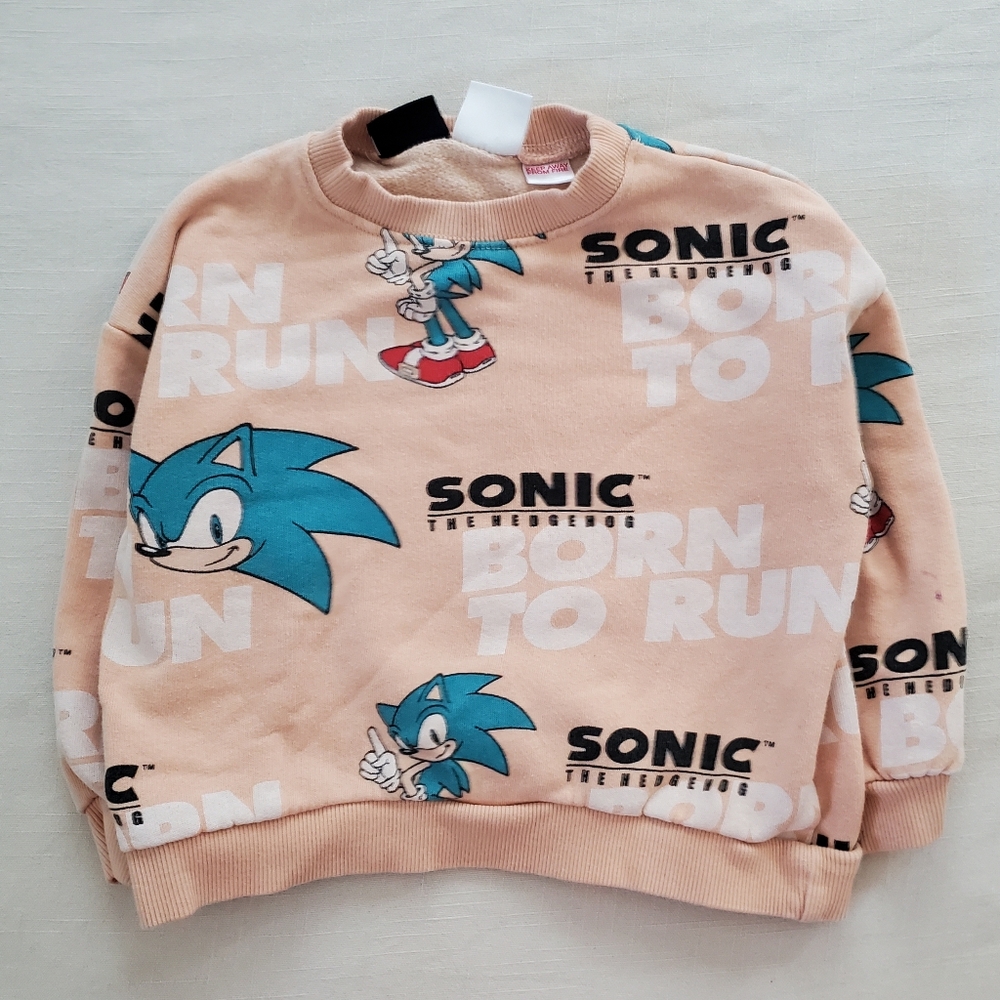 Zara Sonic the Hedgehog Graphic Sweatshirt 3t 4t